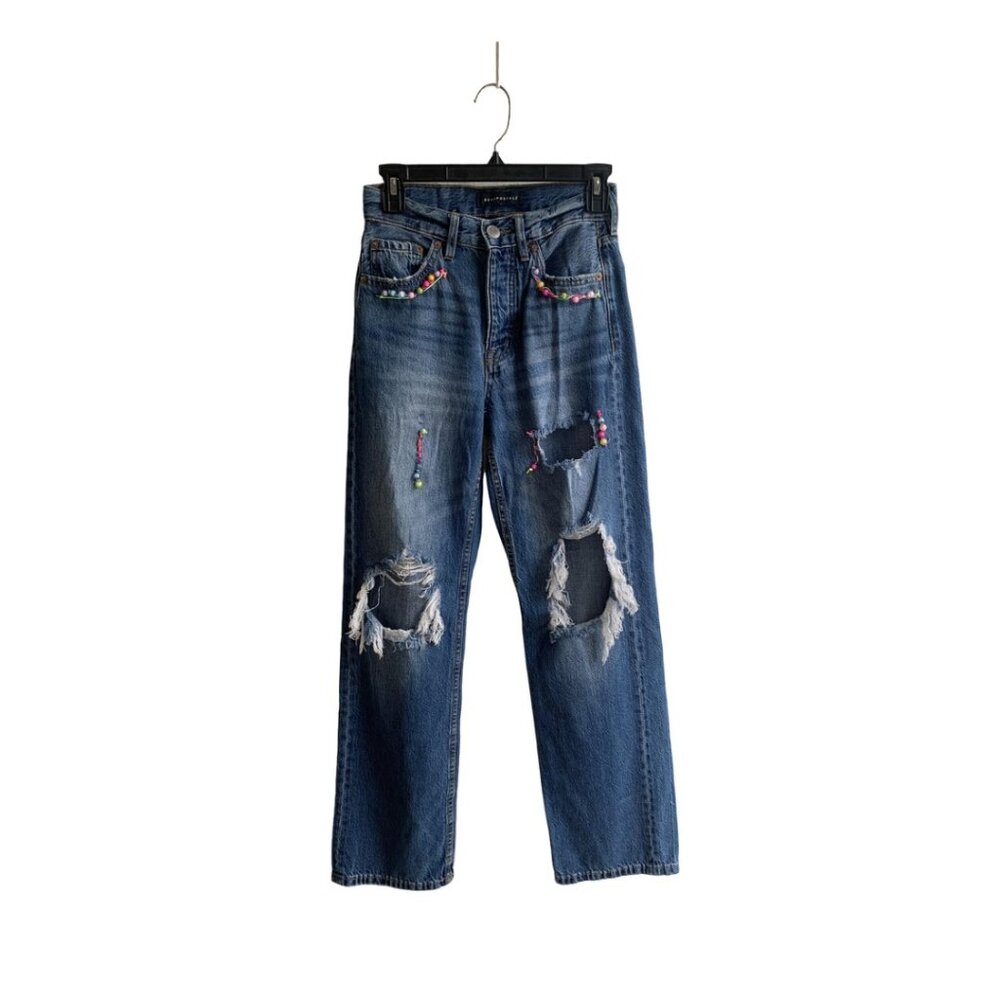 Vintage Vogue Jeans- A One-of-a-Kind Find- Upcycling Aéropostale '90 Baggy jeans